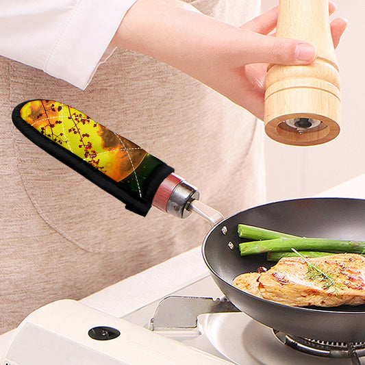Yellow Full Moon Print Skillet Handle Cover