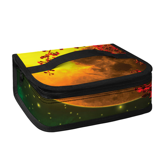 Yellow Full Moon Print Small Lunch Bag