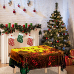 Yellow Full Moon Print Tablecloth