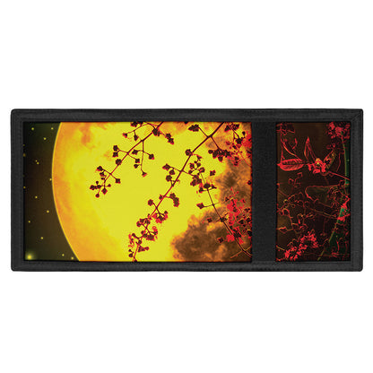 Yellow Full Moon Print Trifold Wallet