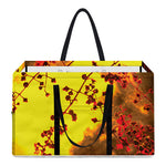 Yellow Full Moon Print Utility Tote Bag