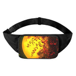 Yellow Full Moon Print Waist Bag