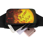 Yellow Full Moon Print Waist Bag