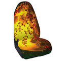 Yellow Full Moon Print Waterproof Car Seat Cover