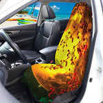 Yellow Full Moon Print Waterproof Car Seat Cover