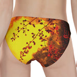 Yellow Full Moon Print Women's Panties