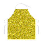 Yellow Geometric Banana Pattern Print Adjustable Apron