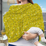 Yellow Geometric Banana Pattern Print Baby Seat Cover