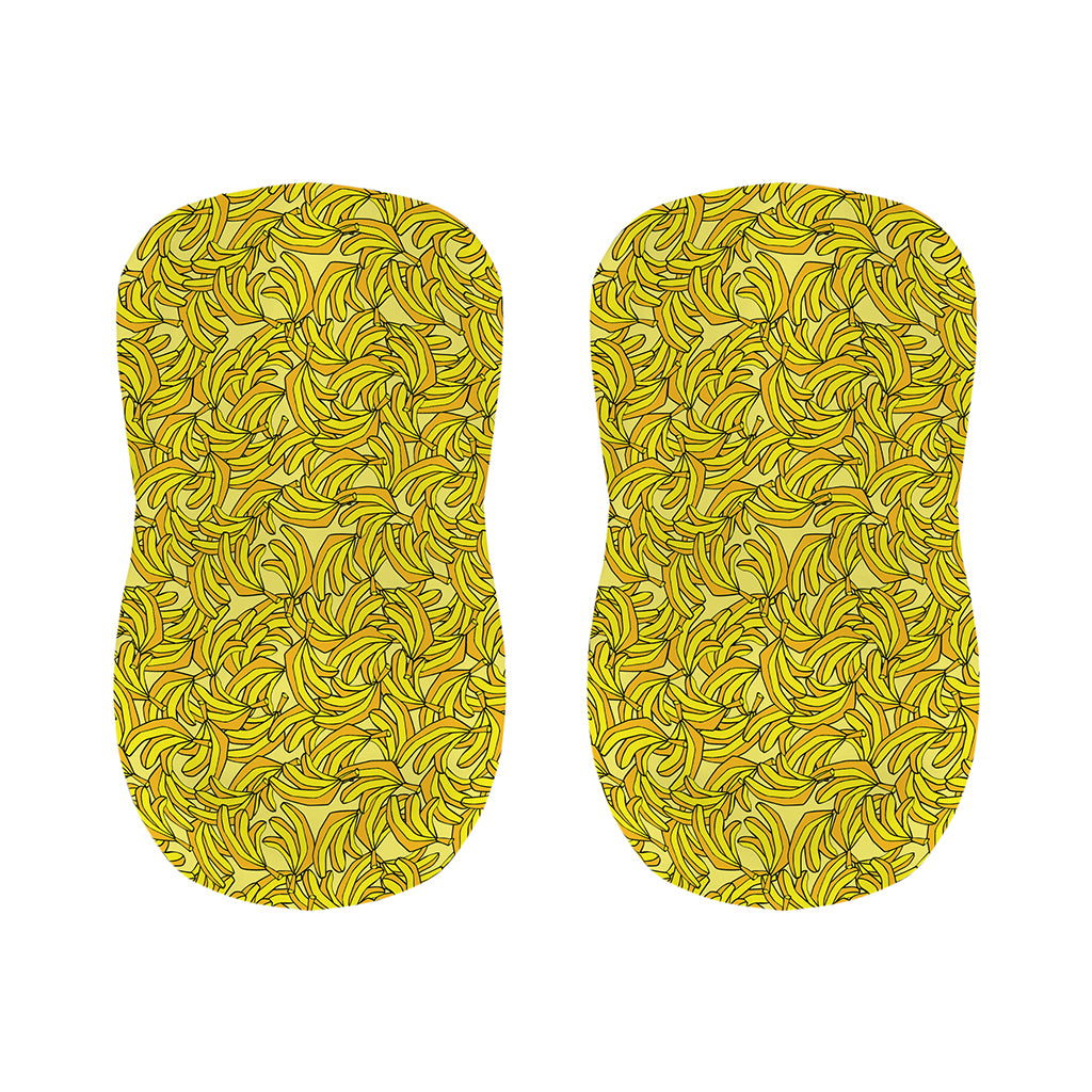 Yellow Geometric Banana Pattern Print Bar Stool Covers