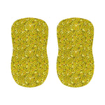 Yellow Geometric Banana Pattern Print Bar Stool Covers