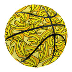 Yellow Geometric Banana Pattern Print Basketball