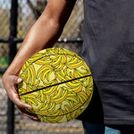Yellow Geometric Banana Pattern Print Basketball