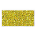 Yellow Geometric Banana Pattern Print Beach Towel