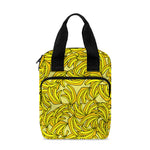Yellow Geometric Banana Pattern Print Bible Tote Bag