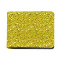 Yellow Geometric Banana Pattern Print Bifold Wallet
