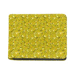 Yellow Geometric Banana Pattern Print Bifold Wallet
