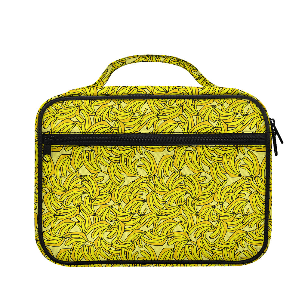 Yellow Geometric Banana Pattern Print Briefcase Bible Bag