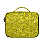 Yellow Geometric Banana Pattern Print Briefcase Bible Bag