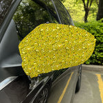 Yellow Geometric Banana Pattern Print Car Side Mirror Covers