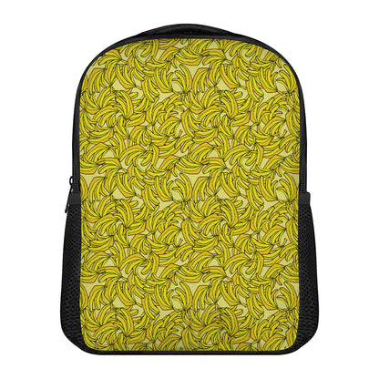 Yellow Geometric Banana Pattern Print Casual Backpack