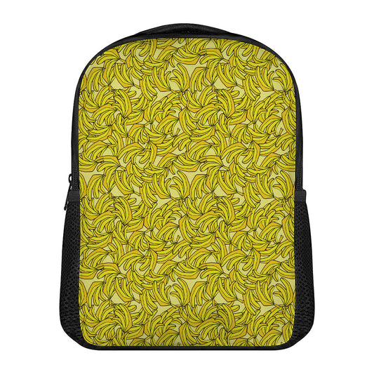 Yellow Geometric Banana Pattern Print Casual Backpack