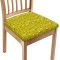 Yellow Geometric Banana Pattern Print Chair Cushion Cover