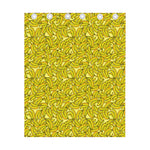 Yellow Geometric Banana Pattern Print Curtain