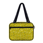 Yellow Geometric Banana Pattern Print Double Strap Bible Bag