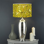 Yellow Geometric Banana Pattern Print Drum Lamp Shade