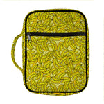 Yellow Geometric Banana Pattern Print Front Pocket Bible Bag