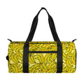 Yellow Geometric Banana Pattern Print Gym Bag
