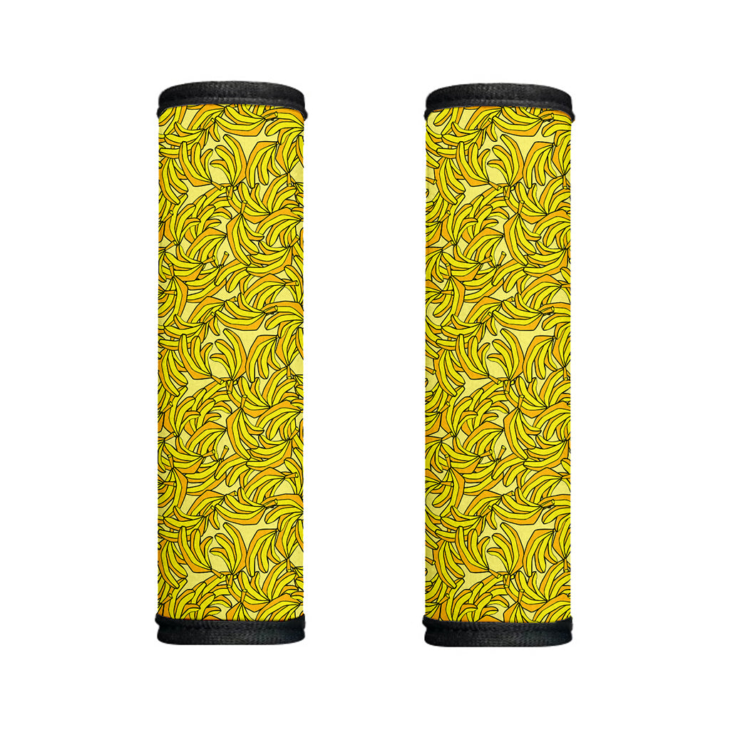 Yellow Geometric Banana Pattern Print Handle Covers