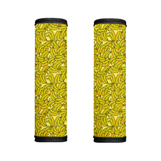 Yellow Geometric Banana Pattern Print Handle Covers
