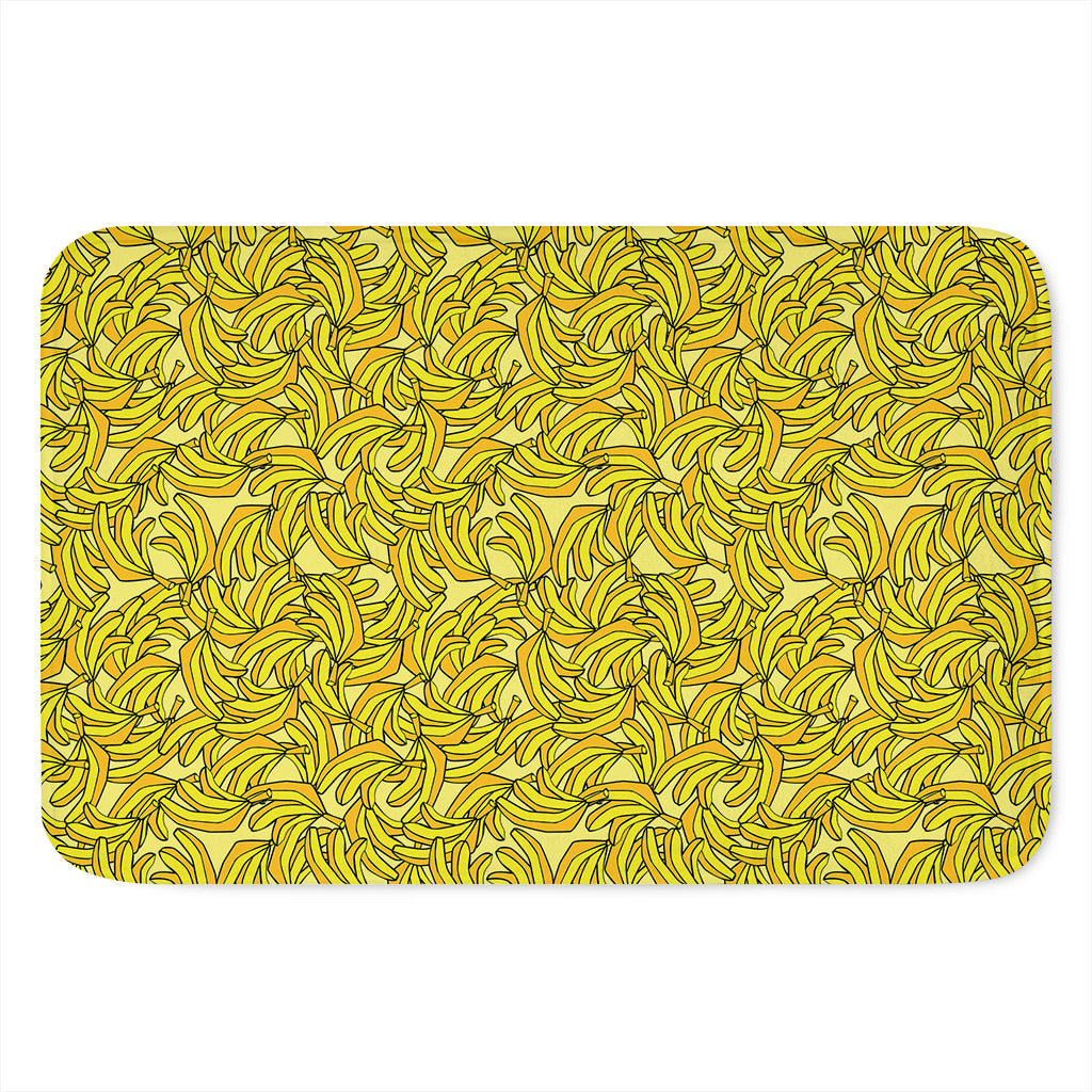 Yellow Geometric Banana Pattern Print Indoor Door Mat