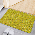 Yellow Geometric Banana Pattern Print Indoor Door Mat