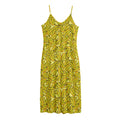 Yellow Geometric Banana Pattern Print Jersey Midi Cami Dress