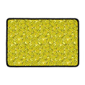 Yellow Geometric Banana Pattern Print Kitchen Mat