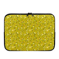 Yellow Geometric Banana Pattern Print Laptop Sleeve
