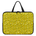 Yellow Geometric Banana Pattern Print Laptop Sleeve With Handle