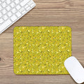 Yellow Geometric Banana Pattern Print Mouse Pad