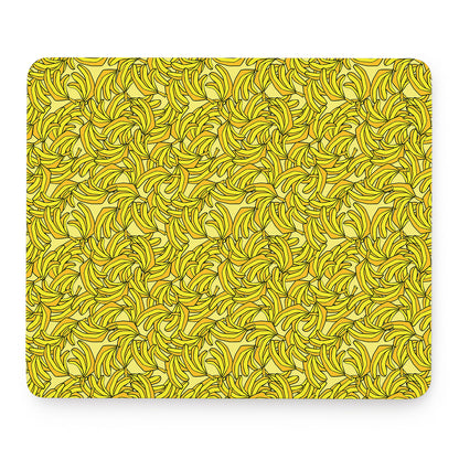 Yellow Geometric Banana Pattern Print Mouse Pad