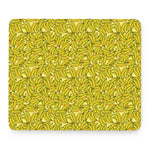 Yellow Geometric Banana Pattern Print Mouse Pad