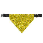 Yellow Geometric Banana Pattern Print Over The Collar Dog Bandana