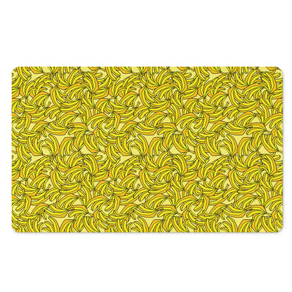 Yellow Geometric Banana Pattern Print Polyester Doormat