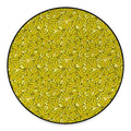 Yellow Geometric Banana Pattern Print Round Floor Mat