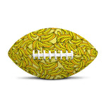 Yellow Geometric Banana Pattern Print Rugby Ball