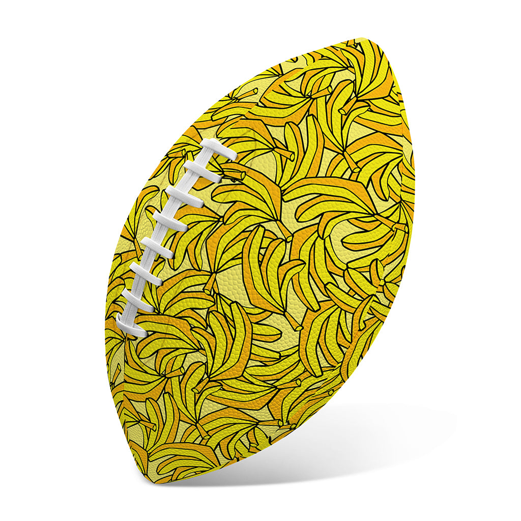 Yellow Geometric Banana Pattern Print Rugby Ball