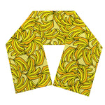 Yellow Geometric Banana Pattern Print Scarf