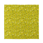 Yellow Geometric Banana Pattern Print Silk Bandana