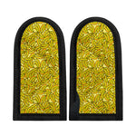Yellow Geometric Banana Pattern Print Skillet Handle Cover